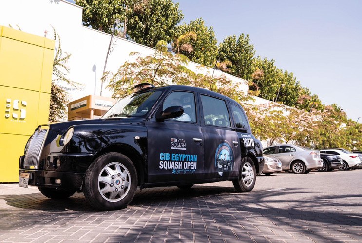CIB Egyptian Squash Open · branded taxi